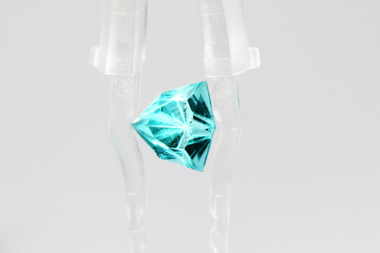 Paraiba Color Shield-cut Trillion (broad proportions) Lab-grown Garnet