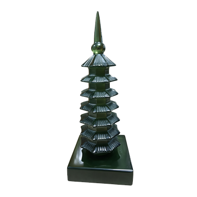 Lab-Grown Corundum Carved Ornament