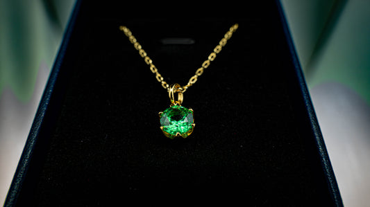 Round Cut Laboratory Gemstone Necklace